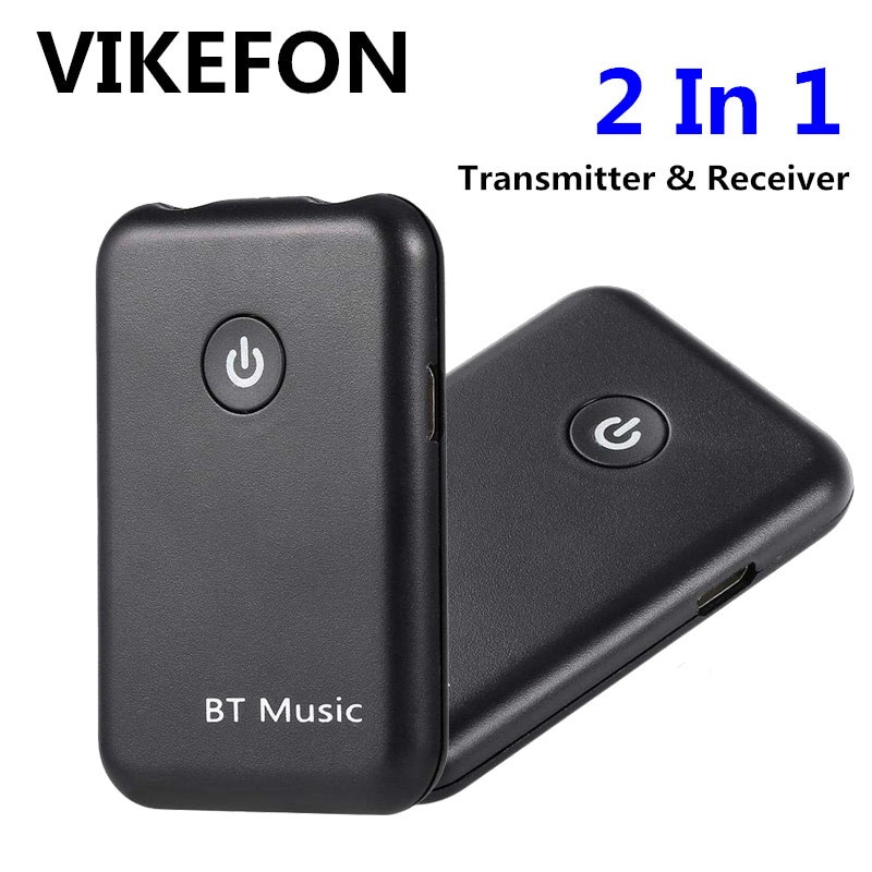VIKEFON Bluetooth Ontvanger Zender 2 in 1 Draadloze Bluetooth Aux Audio Ontvanger 3.5mm Jack Auto Adapter voor TV PC hoofdtelefoon