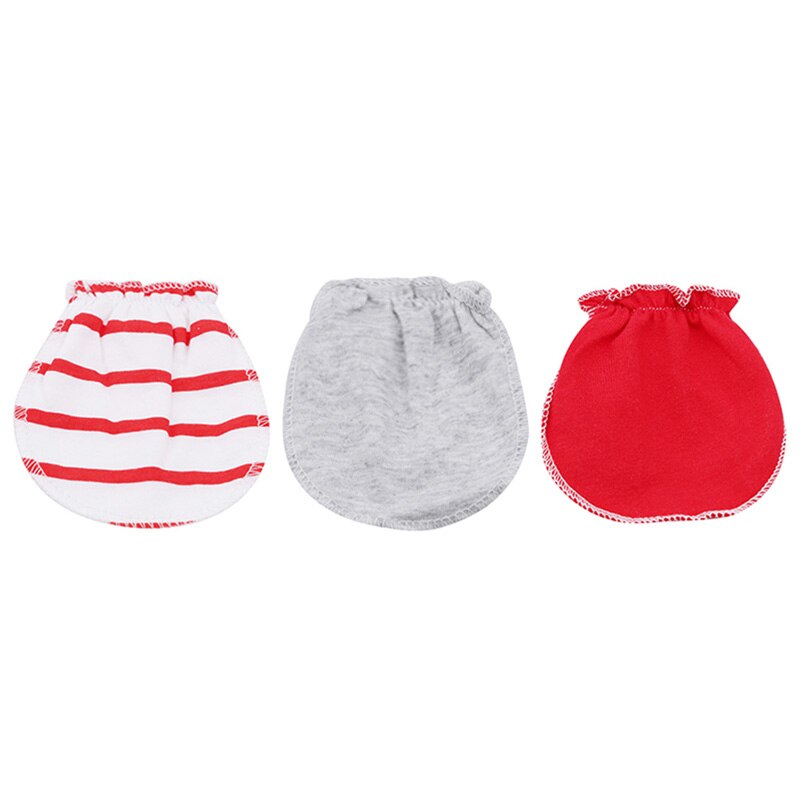 3 par/pack guantes de bebé Super suave recién nacido chico chica seguridad manoplas para rascar talla 0-6 meses 100% de algodón bebé mitones guantes