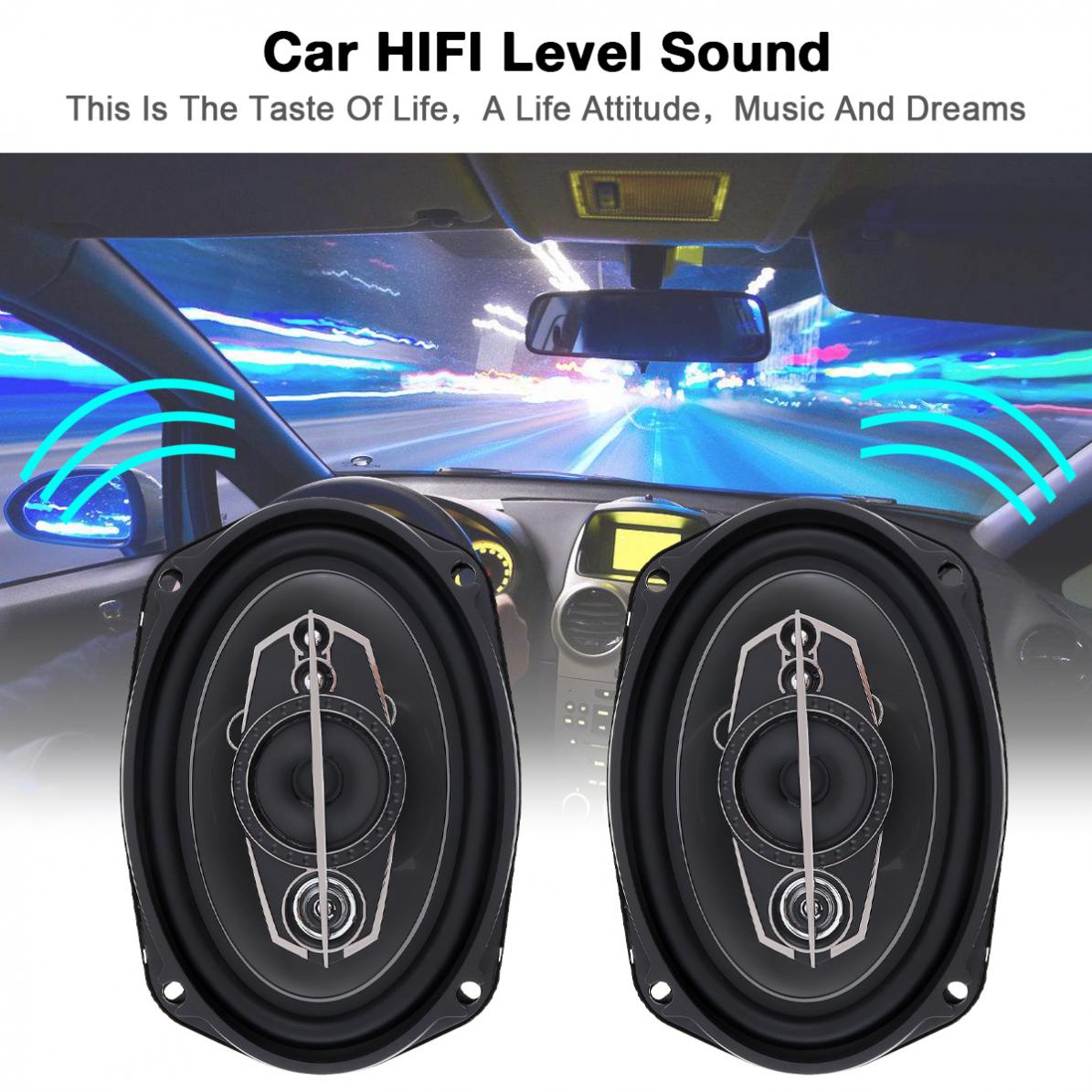 2 Pack 6.5 Inch 500W Car Coaxial Speakers – Full Range, 4 Ohm, For Car & SUV