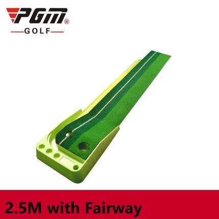 Pgm Mini Golf Clubs Putter balle retour 2.5M/3M intérieur Golf mettre vert formateur Portable Golf pratique mettre tapis: Gren 2.5M  fairway