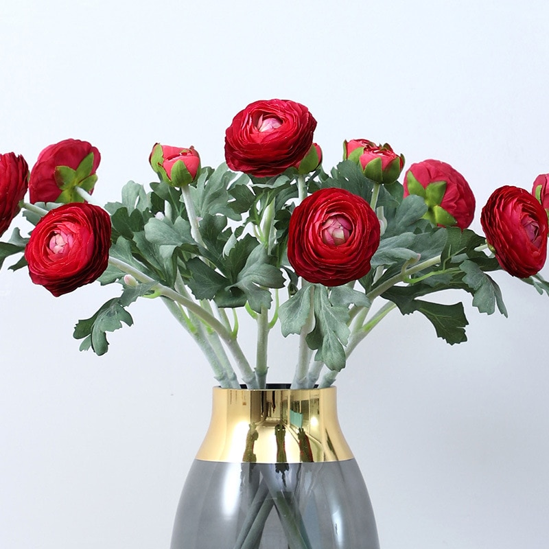 Nordic Luxe Stroomden Rose Pioen Kunstbloemen Zijde Flores Artificiales Voor Herfst Kerst Bruiloft Decoratie