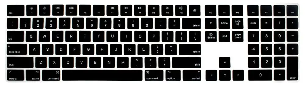 Voor Apple Magic Toetsenbord A1843 Met Numeriek Pad Us Engels Versie Keyboard Skin Cover Mult: Black