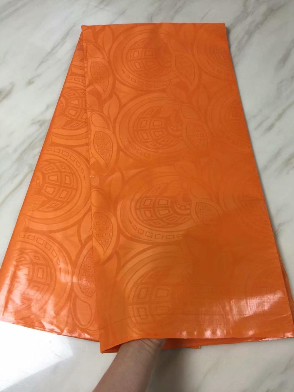 bazin riche getzner jacquard fabric basin guinea brocade fabric 5 yards cheap african fabric china tissu for clothes latest: Orange