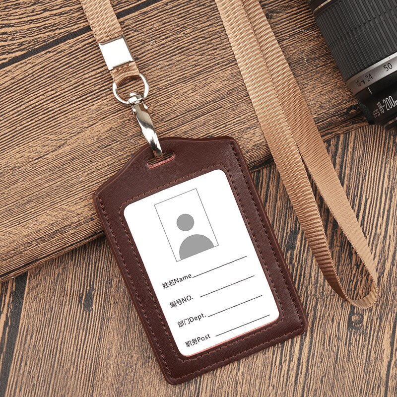Color Business Exhibit ID Card Holder Neck Hang Lanyard Strap Anti-lost Wrist Lanyard Rope For Keys Phone Camera Keys: brown1