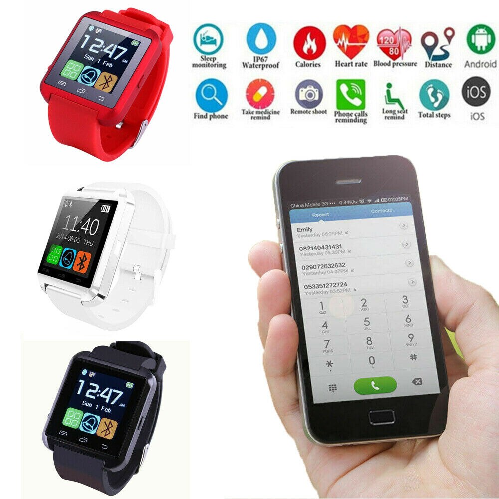 Bluetooth Slimme Horloge Telefoon Voor Android Samsung iPhone Man Vrouwen
