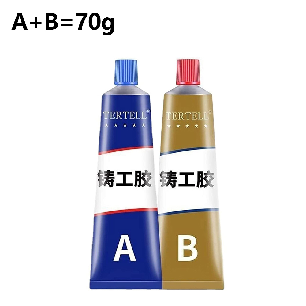 Metal Repair Glue Casting AB Glue High Strength Adhesive for Cast Iron Heat Resistant Cold Weld Industrial Repair Agent: Beige