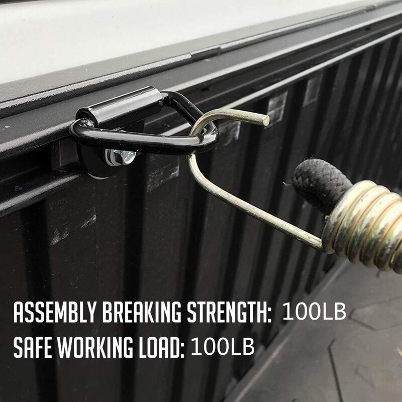 20Pcs Cargo Tie Down D Shape Pull Hook Durable Metal Anchor Ring for Boat Trailer Truck Work Shop Garage