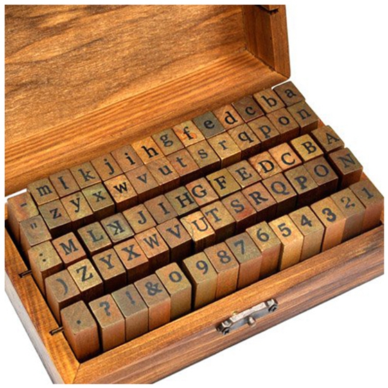 70 stk træ gummi alfabet stempel sæt nummer symbol med boks kit til brev skrivning journal håndværk diy værktøj
