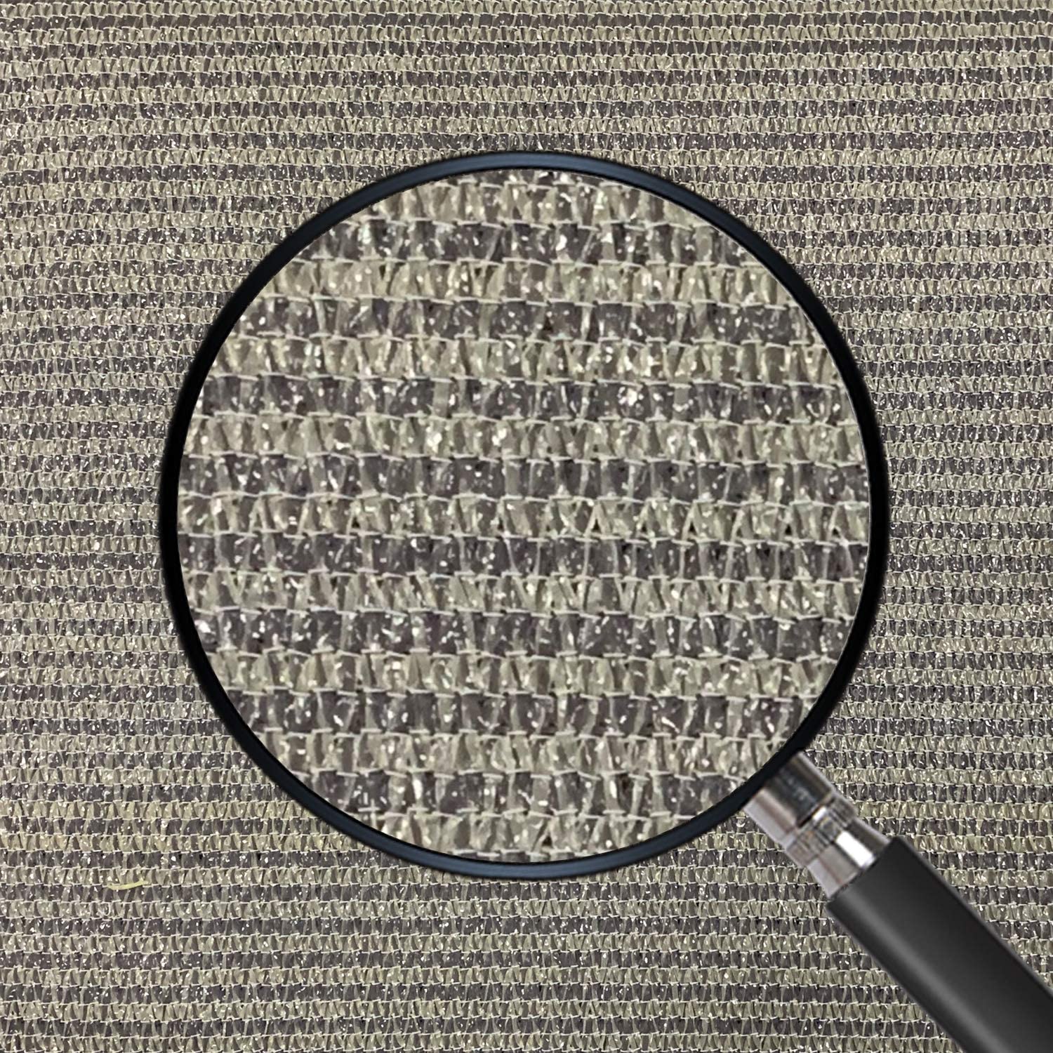 Patio Fence Privacy Screen-160GSM Brown Fencing Mesh Shade Net Cover ,Shade Windscreen Mesh Fabric with Gromment and Zip Tie: 4XL / Beige