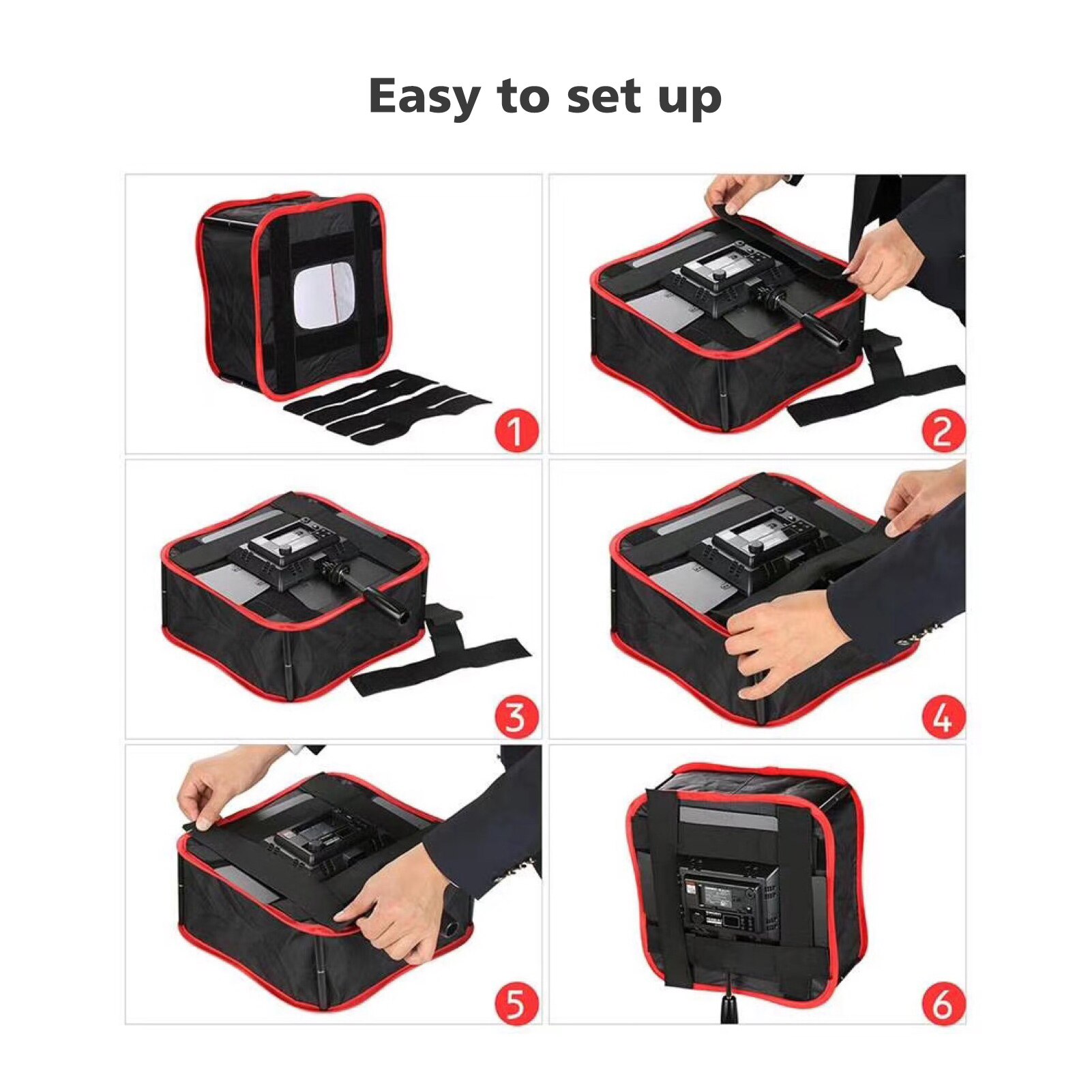 Portable Folding Lightbox Collapsible Square Softbox Diffuser Softboxes with Straps for LED Light Panel Photography Softbox