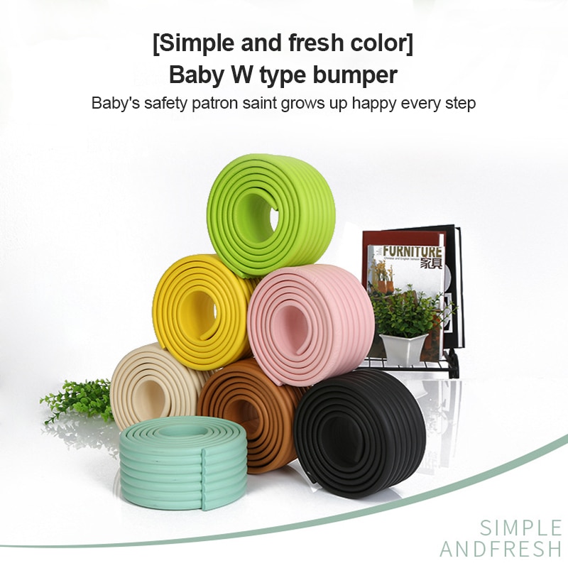 2M Baby Safety Foam Strip Table Desk Edge Guard Strip Corner Protector Furniture Corners Children Safety Foam