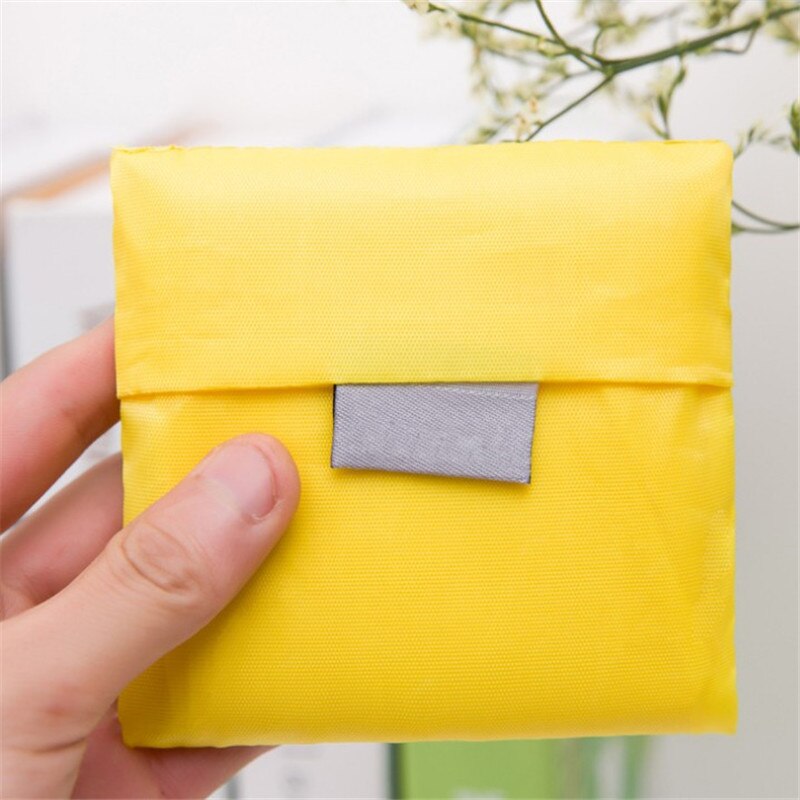 Waterproof Shopping Bag Portable Folding Reusable Foldable Shopping Bag Eco Tote Market Grocery Bag: Yellow