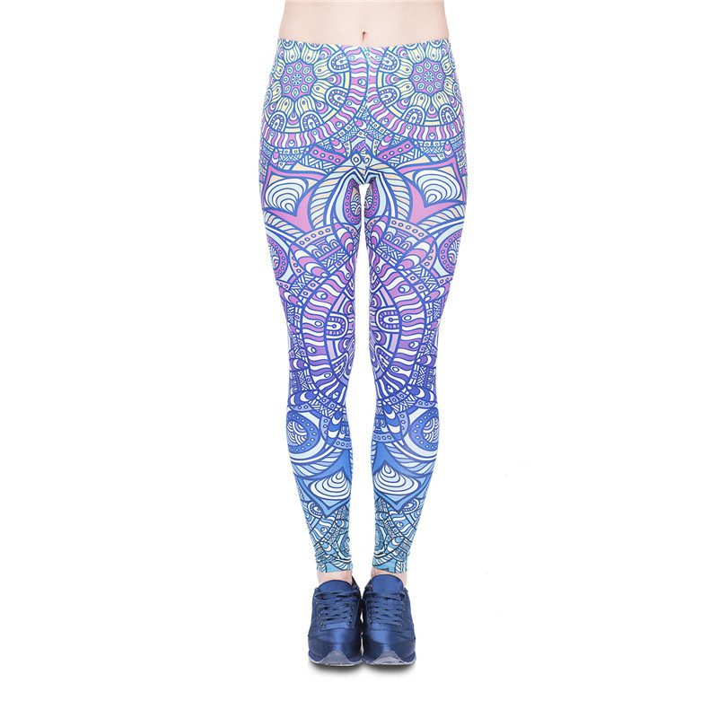 Trendy Digital Print Elastische Workout Leggings Push Up Vrouwen Casual Skinny Sporting Fitness Leggings Broek Broek