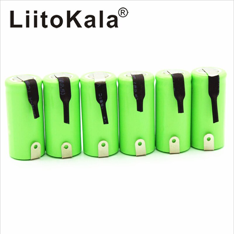 LiitoKala 2/3 AA Rechargeable Battery 600mAh Ni-Cd nicd 1.2V Battery Batteries Blue - the more , the cheaper-