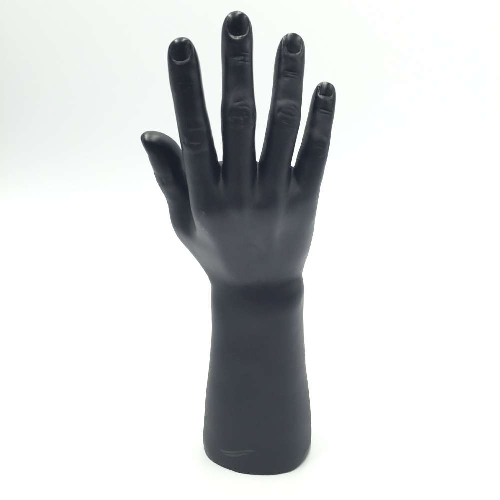 Maniquí de mano para hombre, negro, blanco, amarillo, piel, joyería para dedos, reloj de uñas, anillo, pulsera para guantes, soporte, 3 colores, 1 ud.