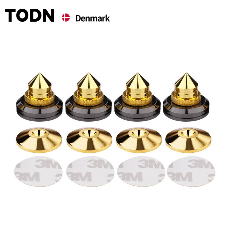 4 Sets Lautsprecherständer Füße Fußpolster Reines Kupfer Gold Lautsprecherbox Spikes Kegel Boden Fußnagel M28 * 26: Default Title