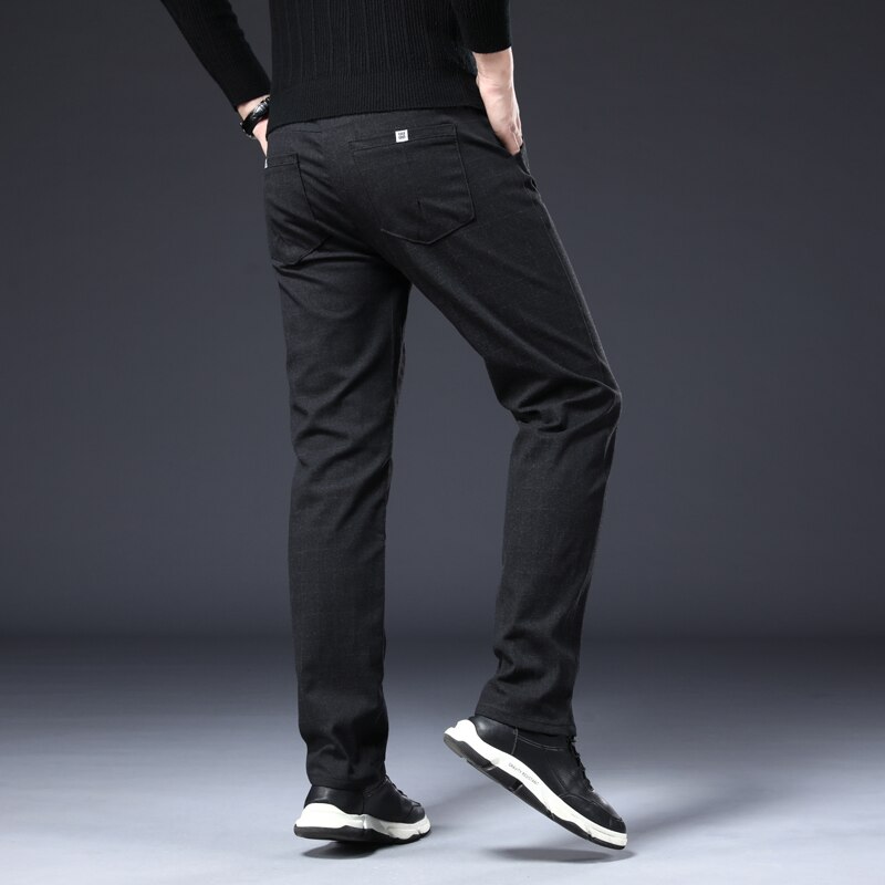 Lente herfst heren casual broeken merk zakelijke broeken herenkleding katoenen formele broeken heren: 31 / Zwart 638