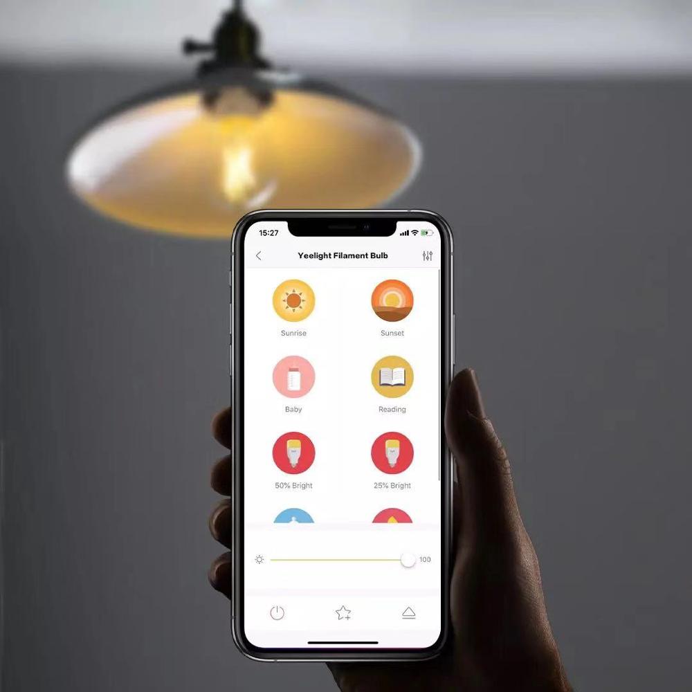 yeelight smart LED Filament bulb 200V 700 lumens 6W Lemon Smart bulb Work with Apple homekit