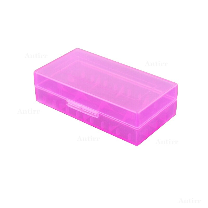 18650 2x boîtier de batterie en plastique  cr123a 16340 4 cellules 18350 batteries de rechange support de support boîte de rangement conteneur étanche coloré: Violet
