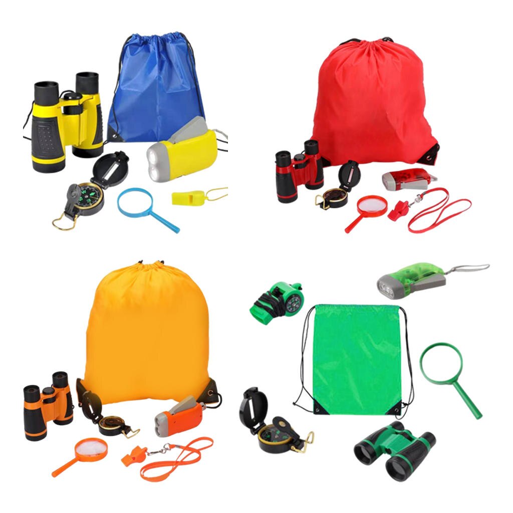 Outdoor Explorer Kit Educational Drawstring Bag Exploration Set for Hiking Children