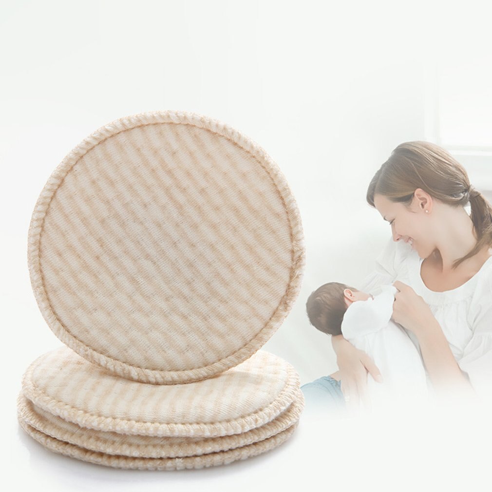 Almohadillas de lactancia de algodón no tejido, 4 Uds., almohadillas de lactancia para pecho