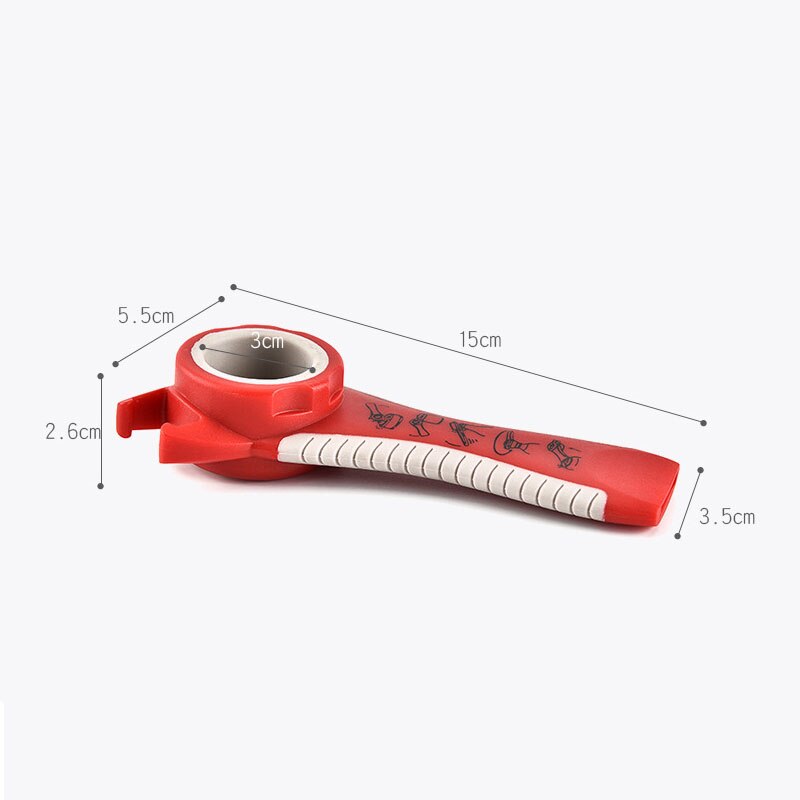 5 in 1 multifunctionele flesopener met draaimechanisme, roestvrijstalen potopener, blikopener voor wijn en bier, deksel met draaimechanisme voor potten en potten, keukengereedschap