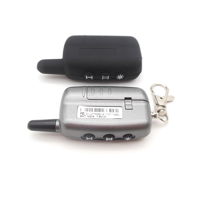Twage  a6 lcd-afstandsbediening sleutelhanger + siliconen hoesje voor voertuigbeveiliging tweeweg autoalarm starline  a6 sleutelhanger
