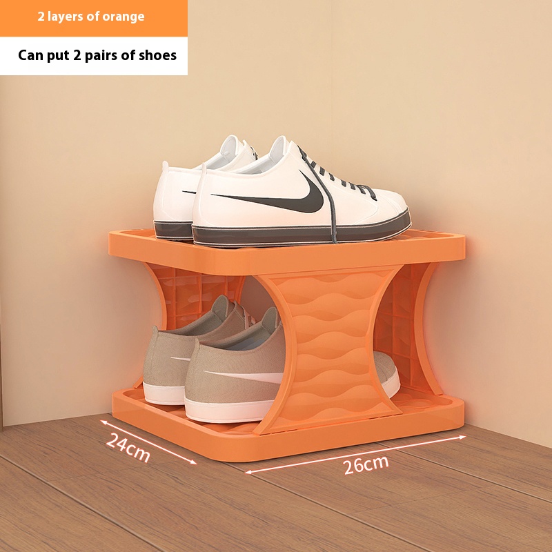 Multi Layer Eenvoudige Schoenen Plank Organizer Kleur Kast Schoenen Rekken Huishoudelijk Rek Afneembare Schoenenrekken Voor Slaapkamer: gele kleur