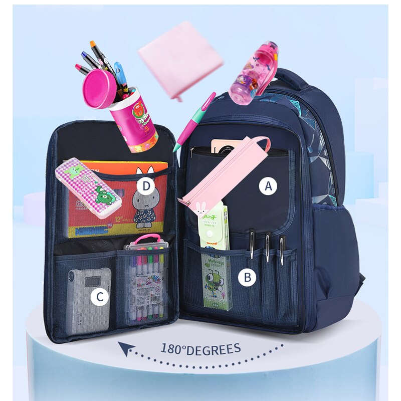 Grade 3-6 Waterdicht Kinderen Schooltassen Jongens Basisschool Rugzakken Orthopedi Junior Hoge Schooltas Mochila Infantil