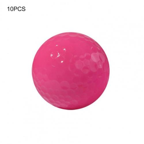 Balles d'entraînement pour golfeur d'intérieur et d'extérieur, accessoires d'aide à l'entraînement, 10 pièces: Rose