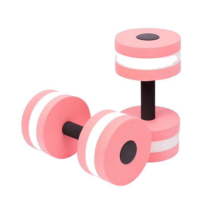 Swim Eva Water Floating Dumbbell Aqua Dumbbell Swimming Water Supplies Durable Sport Pool Fitness Exercise Equipment: Pink