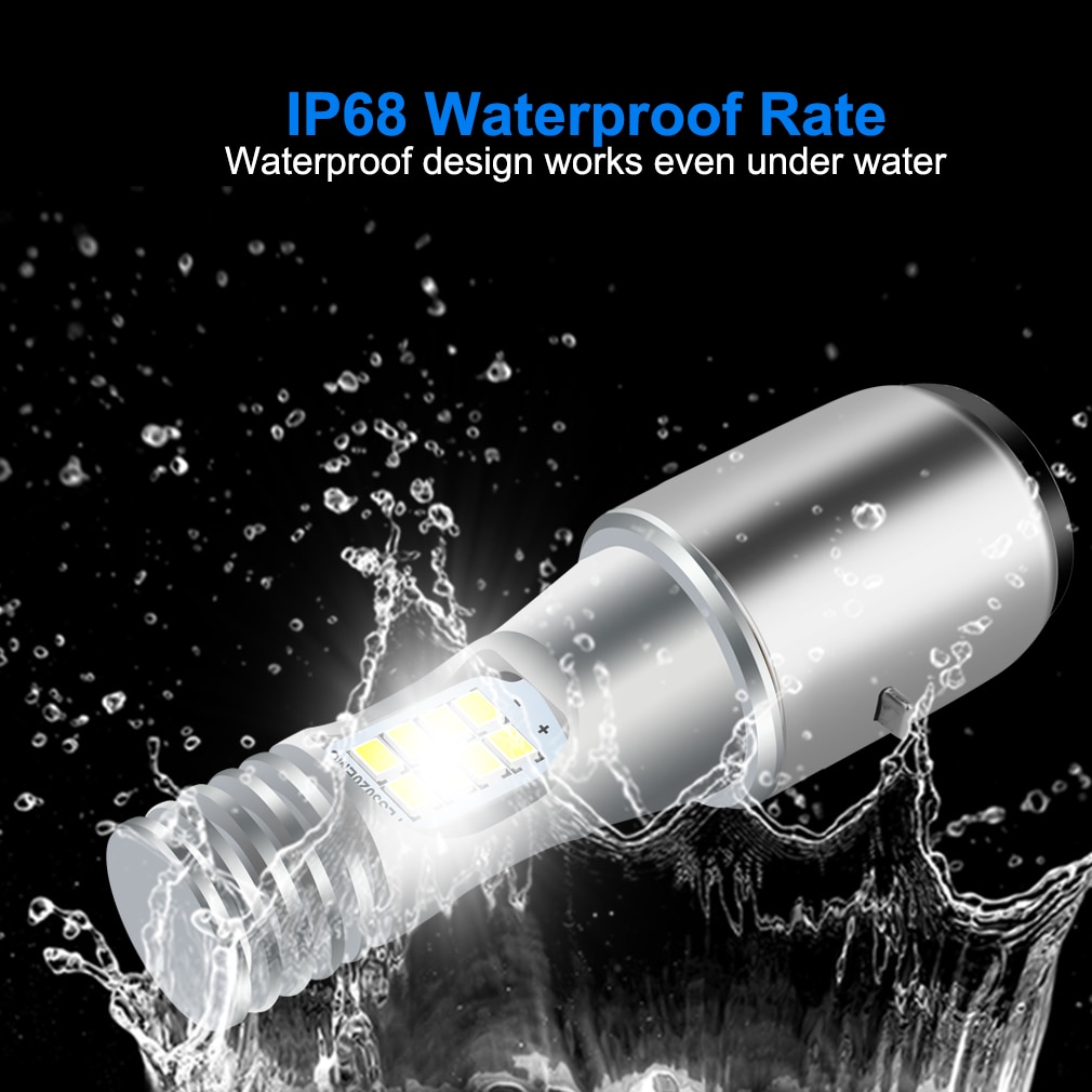 H4 H6 P15D BA20D LED Motorrad Scheinwerfer Birne Canbus 12V 24V Nebel Licht 12 SMD 10000LM Hallo Lo lampe Rolle Zubehör Moto DRL