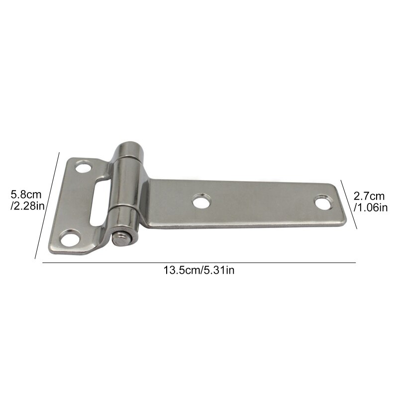 Door Hinge Mirror Polished Hinge Stainless Steel Container Industrial Hinge Equipment Box Distribution Cabinet Hinges Hardware: Default Title