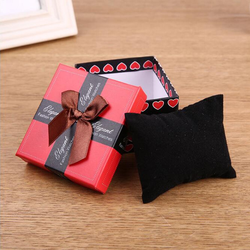 Exquisite Watch Box Jewelry Holder Display Box Case Storage Case For Bracelet Bangle Jewelry Watch Box Decor: Red