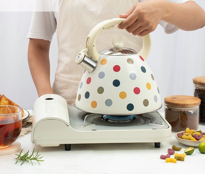 Dot Stainless Steel Whistling Kettle Induction Cooker Gas Stove Coffee Pot Kitchen Hotel Restaurant Water Bottle LB531