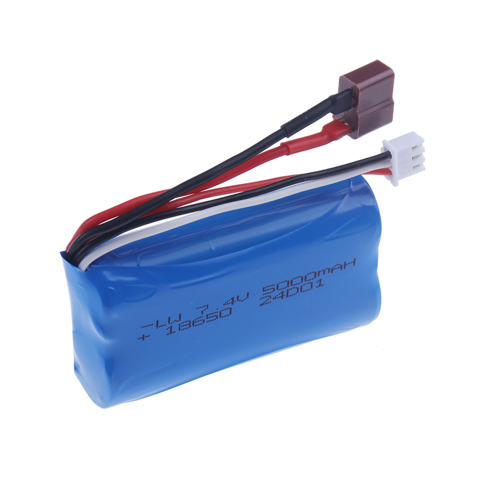 7.4V 18650 5000mAh 30C Lipo Battery for Wltoys 10428 /12428/12423 RC Car Parts 7.4v battery For Wltoys 144001 A959-B A969-B 9125