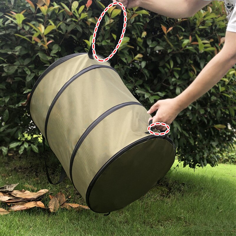 Manor garden lawn large pop-up outdoor trash can telescopic trash can lawn garden portable leaf trash bag