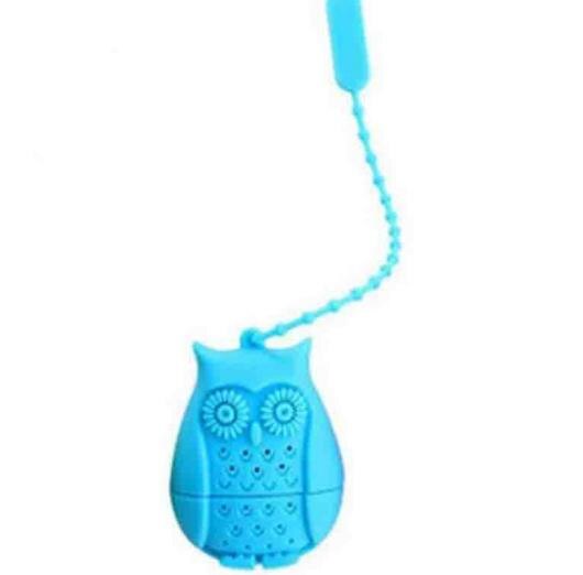 ORGANBOO 1 st Silicone Uil Vorm Thee Zetgroep Uil Theezeefje Filter Silicone Theezakje: Blauw