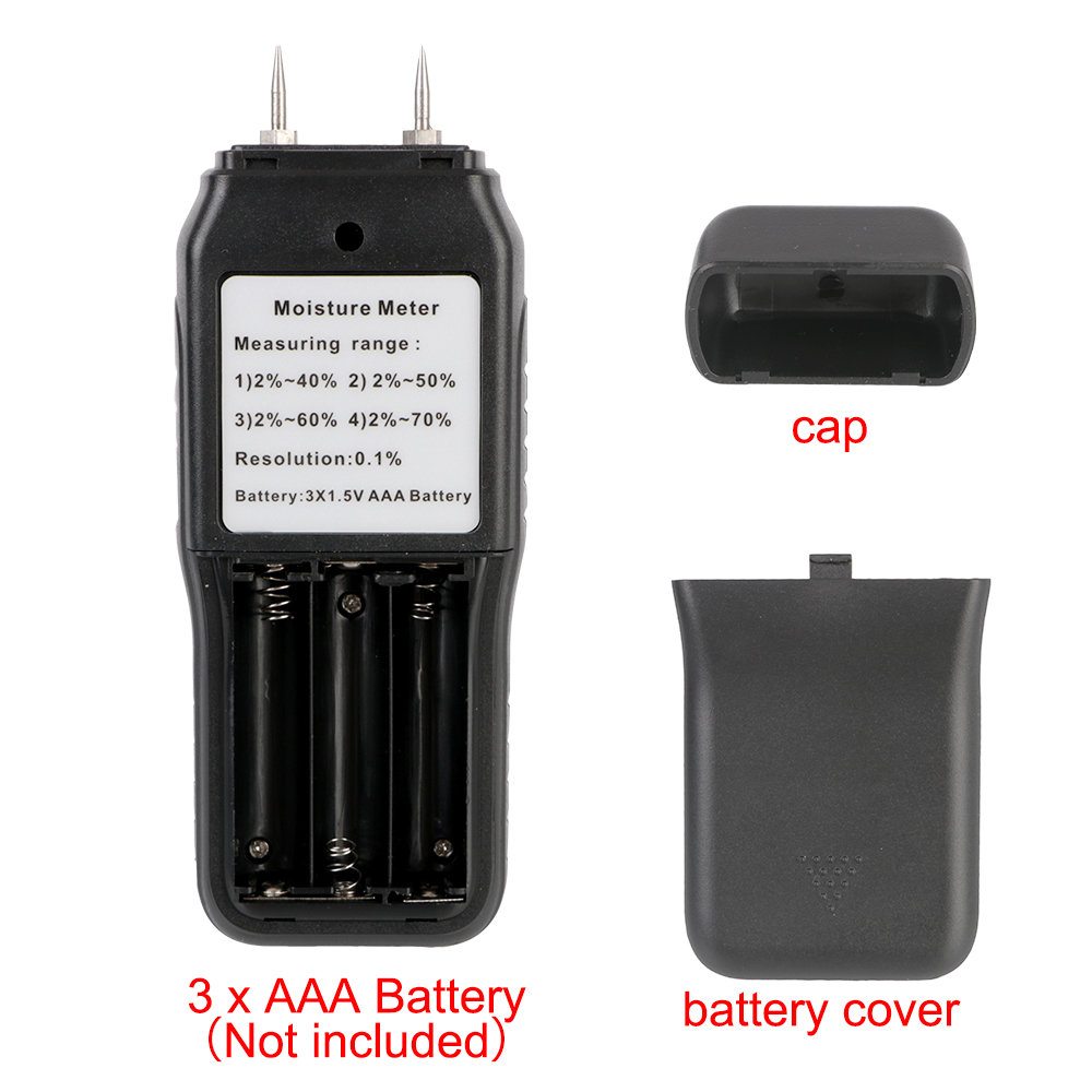Timber Damp Detector Mini LCD Display Measuring tools Two Pins Hygrometer Wood Humidity Tester Digital Wood Moisture Meter
