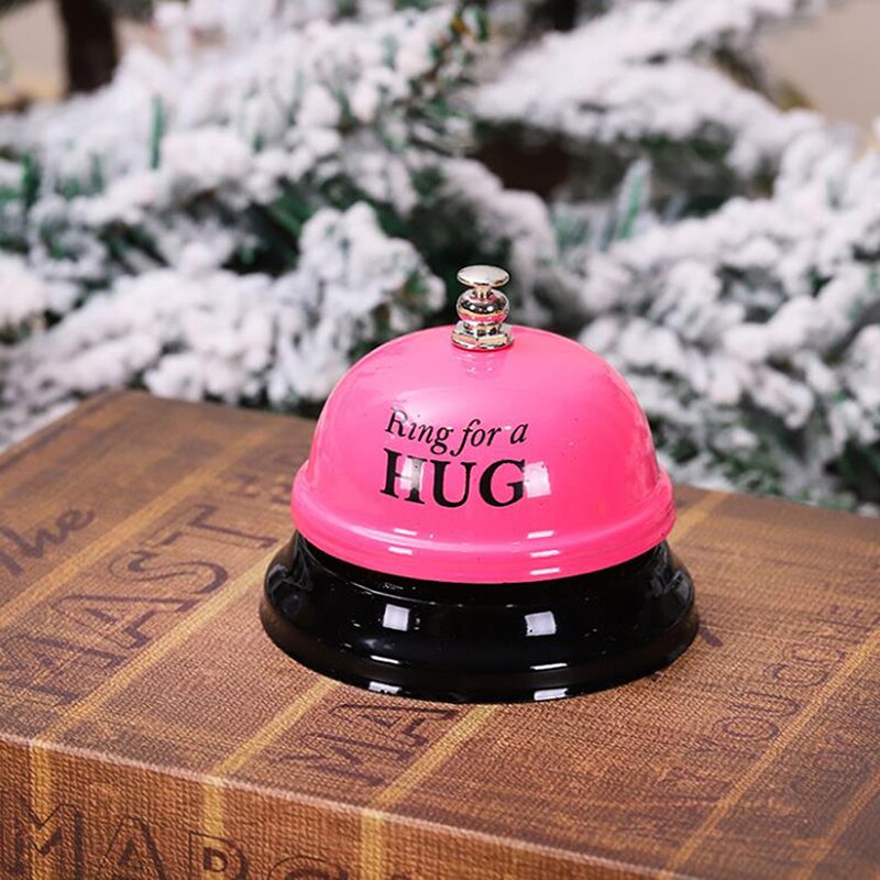 Bell Ring Metal Reception Restaurant Kitchen Bar Service Call Practical Restaurant Timer Hotel Counter Desk: Pink