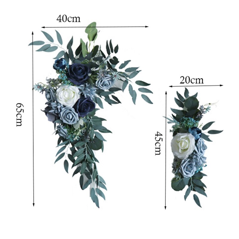 Guirlande artificielle pour arc de mariage, 2 pièces/ensemble, accessoires, carte de bienvenue, décor de panneau mural Floral, Arrangement de rangée de fleurs, exposition de fenêtre: 04-6
