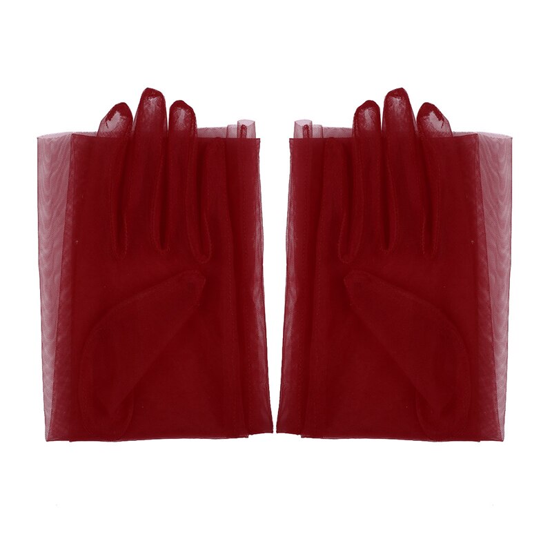 Luvas de tule transparente ultra-finas, luvas ultra longas cotovelo, acessório para tirar foto, dia das bruxas, moda feminina