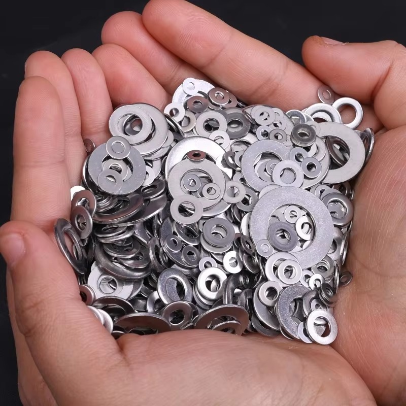 684/180 peças junta de parafuso de aço inoxidável porca lisa arruela fixa para kits de fixadores de reparo industrial M2-M12 arruela plana ultrafina