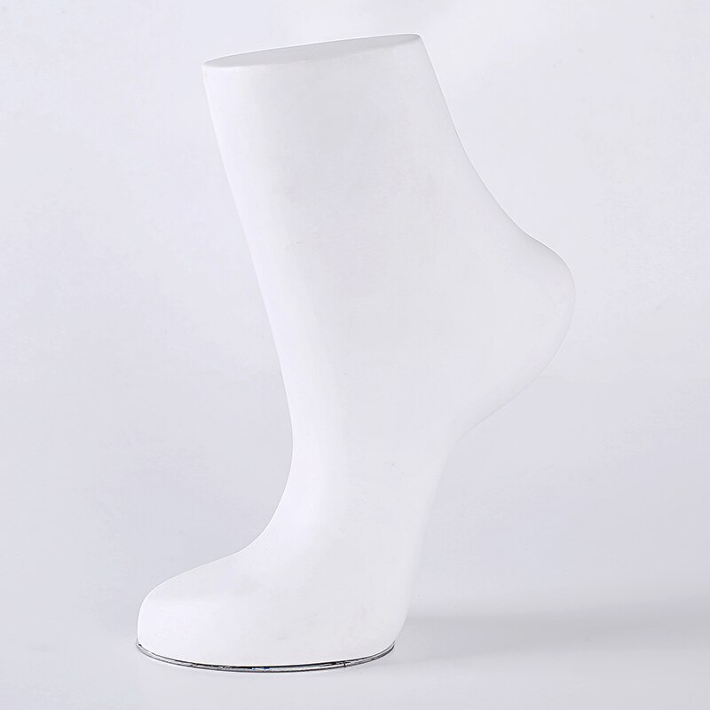 1 pc herre mannequin fod plast stand display korte sokker mellemstore sokker del dummy torso ben hvid fod model med magnet