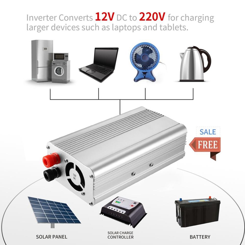 DC 12V To AC 220V Automobile Inverter Portable 1500W Car Power Converter Auto Transformer Car Accessories