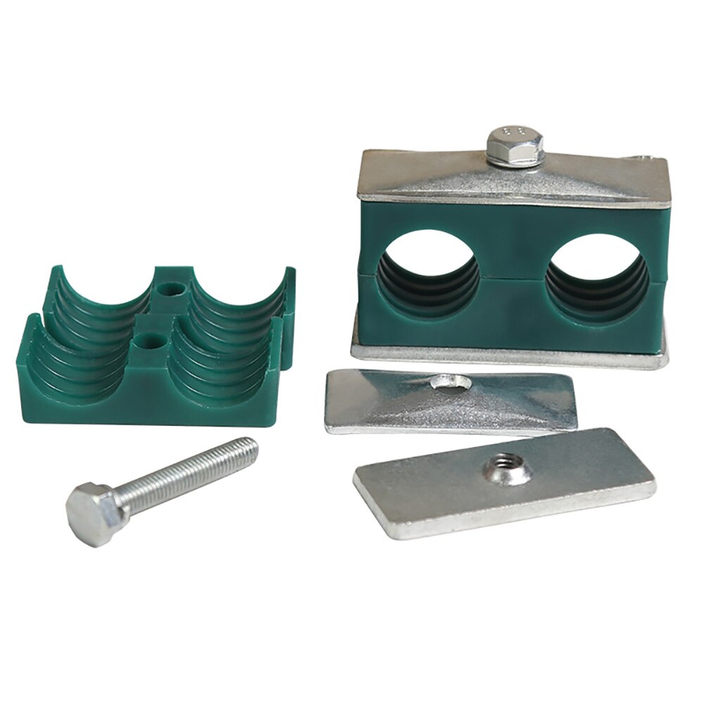 Hydraulic Pipe Clamp Double Out Diameter 33.7mm to 42mm for Oil Water Gas Pipe Fixing Tube Hose Clmp