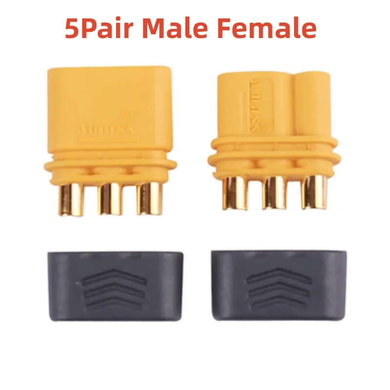 10 Uds Amass MR30 macho hembra enchufe de Motor CC conector de tres orificios: Rosa