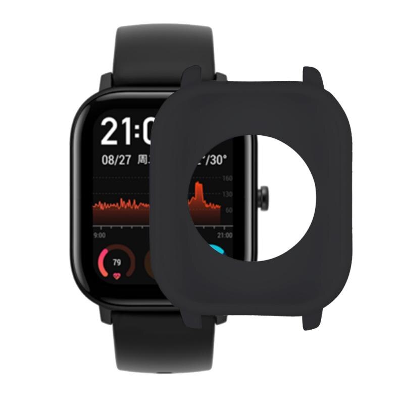 Nuovo 1PC Astuto della vigilanza Protezione GTS Della Copertura Accessori per Huami Amazfit GTS Orologio Custodia protettiva In Silicone Morbido Borsette Telaio paraurti: Black