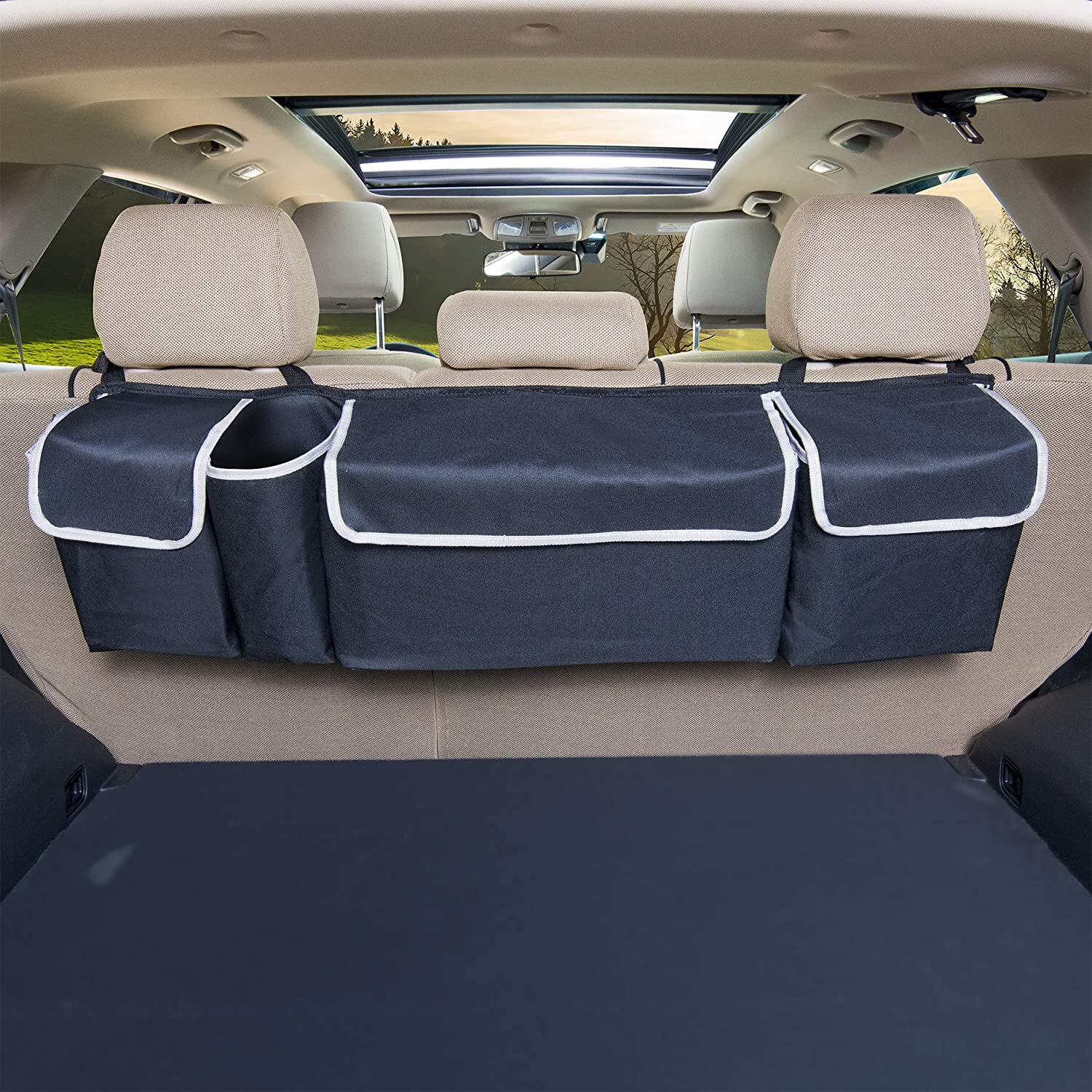 Auto gain de place suspendu pliable SUV voiture siège arrière sac de rangement coffre rangement organisateur boîte