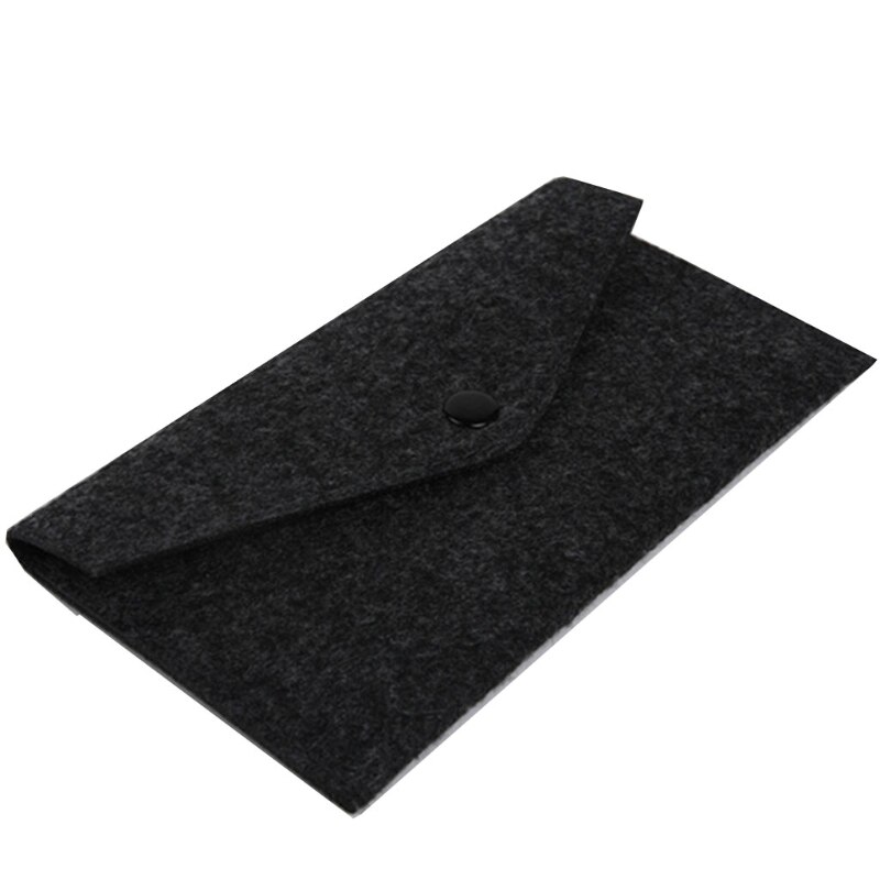 Unisex Draagbare Vilt Portemonnee Multifunctionele Kaarten Slijtvaste Telefoon Tas Mobiele Telefoon Paspoort Opslag Pocket Change Bag: Donkergrijs